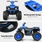 Costway 12V Kids 4-Wheeler ATV Quad Ride On Car w/ LED Lights Music USB